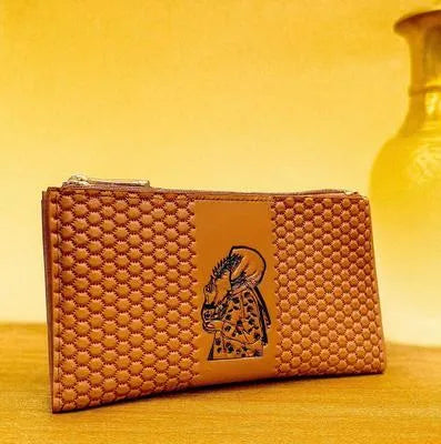 Elegant Women's PU Leather Wristlet Clutch – Minimal & Stylish