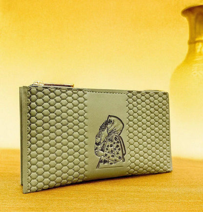 Elegant Women's PU Leather Wristlet Clutch – Minimal & Stylish