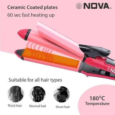 2-in-1 Frizz Free Hair Styler – Curler & Straightener