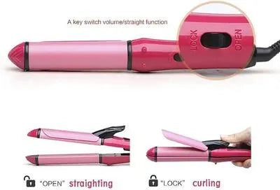 2-in-1 Frizz Free Hair Styler – Curler & Straightener