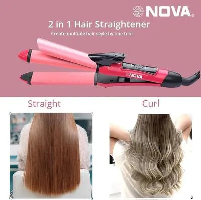 2-in-1 Frizz Free Hair Styler – Curler & Straightener