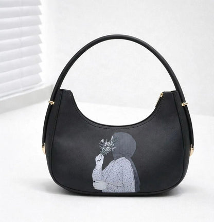 Girl's Leather Plain Shoulder Bag