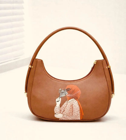 Girl's Leather Plain Shoulder Bag