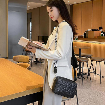 White Embroidered Crossbody Bag for Girls Pu Leather