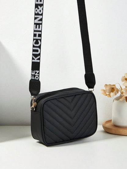 White Embroidered Crossbody Bag for Girls Pu Leather